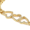 Rack Plating Brass Bracelets with Cubic Zirconia for Women BJEW-D047-01G-03-2