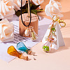 6Pcs 6 Colors Cone Glass Wishing Bottle Decoration AJEW-TA0001-52B-6