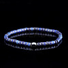 Dyed Natural Imperial Jasper & Synthetic Non-magnetic Hematite Beads Stretch Bracelets for Men EG0676-10-1