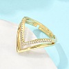 Adjustable Brass Micro Pave Clear Cubic Zirconia Finger Rings RJEW-S044-140-NF-2