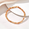 Natural Red Aventurine Beads Stretch Bracelet for Women BJEW-JB13215-04-1