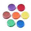 Painted Natural Wood Beads WOOD-S057-069A-2