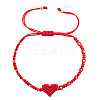 Braided Nylon Thread Heart Adjustable Bracelets ZR3363-1-3