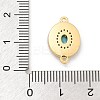 Brass Micro Pave Clear Cubic Zirconia & Shell Connector Charms KK-M303-03G-05-3
