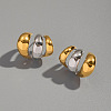 304 Stainless Steel Two Tone Triple Stud Earrings UN2842-4