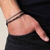 Fashion Retro Black Matte Bracelet Set with Zircon Crown ZZ8347-18-1