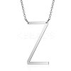 201 Stainless Steel Initial Pendants Necklaces NJEW-S069-JN003D-Z-1