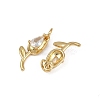 Brass Micro Pave Cubic Zirconia Pendants KK-Z120-06G-04-2