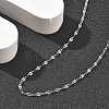 Brass Dapped Chains Necklaces for Women NJEW-D302-23P-3