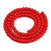 Opaque Solid Color Glass Beads Strands GLAA-T032-P6mm-04-3