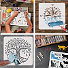 PET Hollow Out Drawing Painting Stencils DIY-WH0391-0376-4
