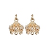 Brass Micro Pave Cubic Zirconia Multi-Strand Links X-KK-B133-06G-02-1