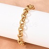 304 Stainless Steel Double Link Chain Bracelets for Women SA-H001-23G-2