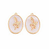 Brass Birth Floral Pendants KK-S364-283-1