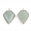 Electroplate Natural Green Aventurine Pendants G-S344-20C-2