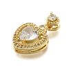 Brass Micro Pave Cubic Zirconia Pendants KK-K401-07A-01-2