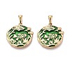 304 Stainless Steel & Enamel Pendants STAS-T072-73A-G-1