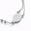 Tarnish Resistant 201 Stainless Steel Charm Bracelets LS-BJEW-P258-15P-2
