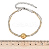 304 Stainless Steel Multi-strand Bracelets BJEW-Z108-05GP-3