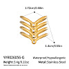 304 Stainless Steel Rhinestone Layered Cuff Open Rings for Women MH3805-1-1
