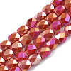 Electroplate Glass Beads Strands EGLA-N002-13-A15-1