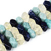 Natural Sodalite & Flower Amazonite & Lemon Quartz Beads Strands G-N358-01A-06-2