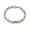 304 Stainless Steel Link Chains Bracelets BJEW-P351-02P-4
