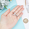 1Pc Rhodium Plated Rhodium Plated 925 Sterling Silver Pendant Bails FIND-GO0001-78-3