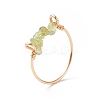 Natural Gemstone Chips Beaded Finger Rings RJEW-JR00512-4