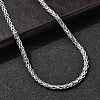 4.5MM 304 Stainless Steel Wheat Chain Necklaces for Women NJEW-B134-05A-P-2