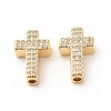 Rack Plating Brass Cubic Zirconia Beads LS-KK-B051-06G-01-1