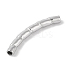 304 Stainless Steel Curved Tube Beads LS-STAS-M071-03H-P-3