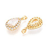 Brass Micro Pave Cubic Zirconia Pendants KK-N272-01G-01-2