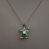 Alloy with Luminous Resin Bead Inside Pendant Necklaces for Women Men FS-WG4D5C2-19-1