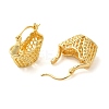 Hollow Basket Brass Hoop Earrings for Women EJEW-G399-03C-G-2