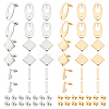 36Pcs 3 Style 304 Stainless Steel Stud Earring Findings STAS-CA0001-42-1