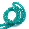 Baking Paint Imitation Jade Glass Round Bead Strands X1-DGLA-Q021-8mm-07-3