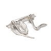 Zinc Alloy Crystal Rhinestone Enamel Brooch JEWB-U010-02P-01-2