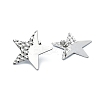 Tarnish Resistant 201 Stainless Steel Stud Earrings EJEW-K270-25P-2