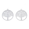 Non-Tarnish 201 Stainless Steel Filigree Pendants STAS-S118-038-1