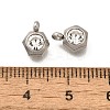 201 Stainless Steel Charms STAS-F311-06P-09-3