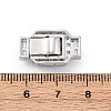 Rectangle Brass Micro Pave Clear Cubic Zirconia Box Clasps KK-G505-36P-01-3