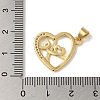 Rack Plating Brass Micro Pave Clear Cubic Zirconia Pendants KK-P267-05B-G-3
