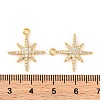 Brass Micro Pave Clear Cubic Zirconia Pendants KK-U017-10B-G-3