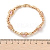 Flat Round Brass Micro Pave Cubic Zirconia Link Chain Bracelets KK-R217-27G-5