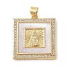 Brass Micro Pave Cubic Zirconia Pendants KK-I712-52G-04-1