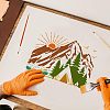 Plastic Reusable Drawing Painting Stencils Templates DIY-WH0202-260-5