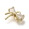 Rack Plating Brass Micro Pave Cubic Zirconia Charms KK-M014-02E-G-2