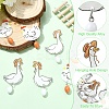 6Pairs 2 Styles Printed Acrylic Pendants OACR-YW0004-57-1-5