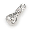 Brass Pave Clear Cubic Zirconia Pendants KK-L238-25P-2